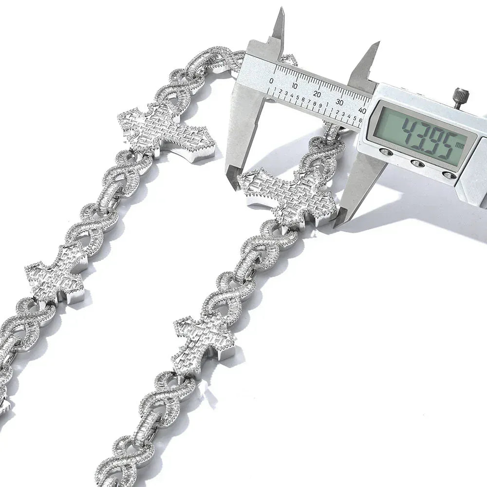 Cross Necklace Figure 8 Chain Zircon Hip Hop Jewelry for Men | Caratix Jewelry - CaratixJewelry