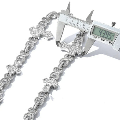 Cross Necklace Figure 8 Chain Zircon Hip Hop Jewelry for Men | Caratix Jewelry - CaratixJewelry