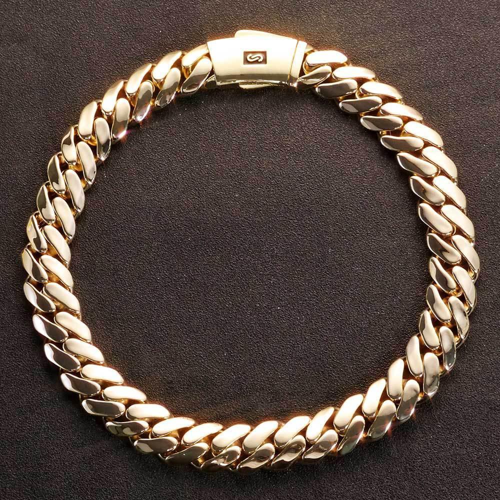 20mm Polished Cuban Link Necklace Gold Chain Rapper Style for Men | Caratix Jewelry - CaratixJewelry
