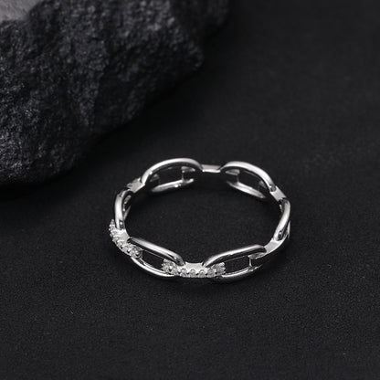 Dainty Moissanite Minimalist Ring S925 Silver Band | Caratix