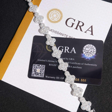 13mm Moissanite Cross Cuban Link Bracelet | S925 Silver Hip Hop Jewelry - CaratixJewelry