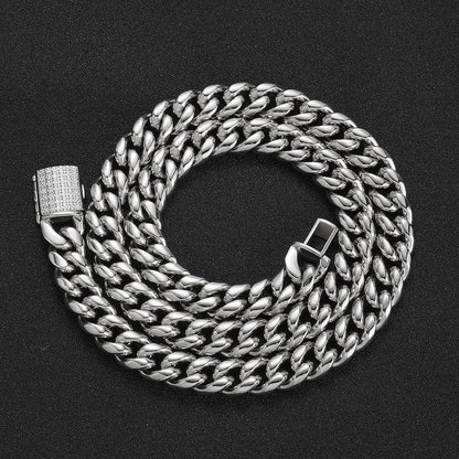 Rounded Tight Cuban Chain Necklace Stainless Steel for Men | Caratix Jewelry - CaratixJewelry