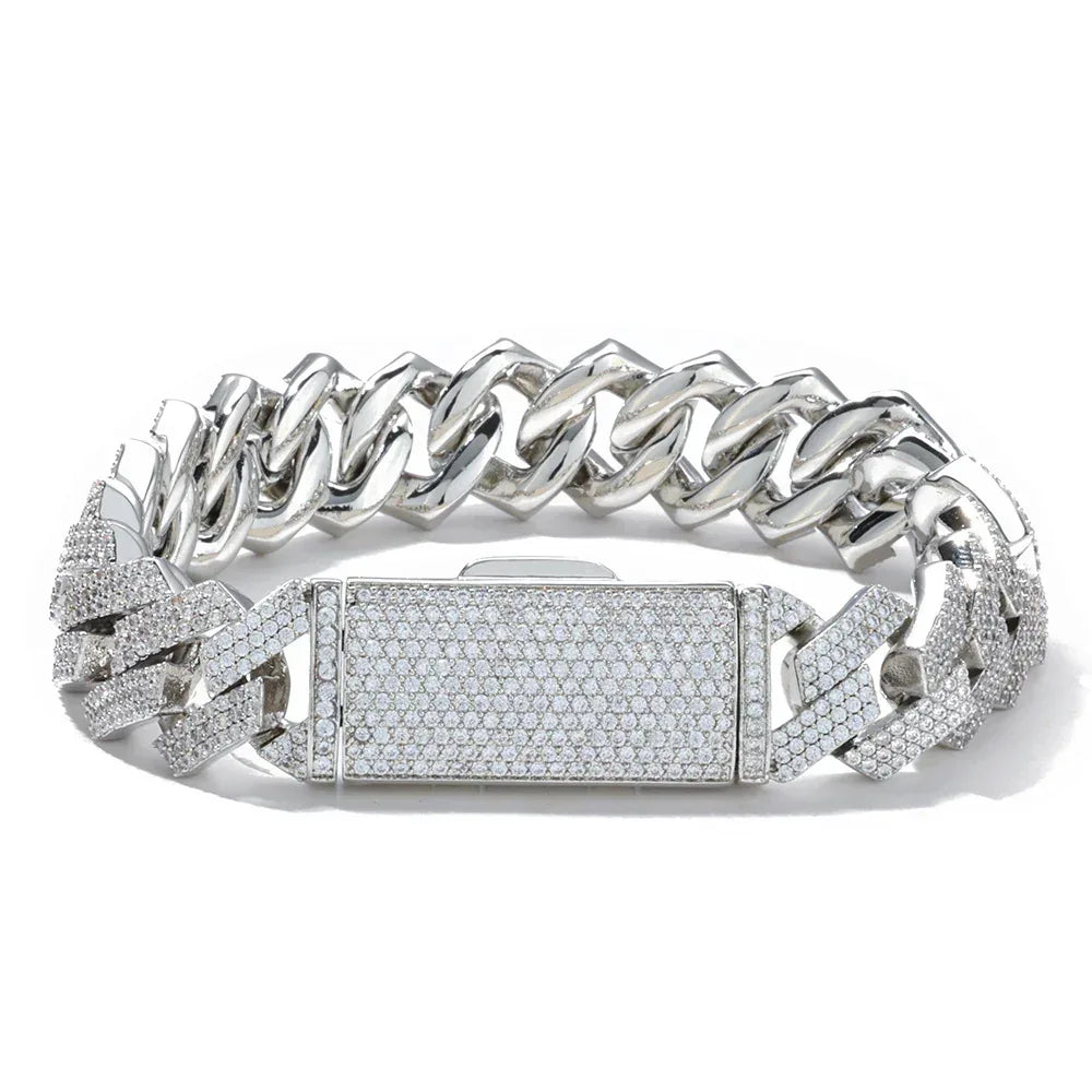 Custom 3 Row Rhombus Cuban Link Gold Chain for Rapper | Caratix - CaratixJewelry