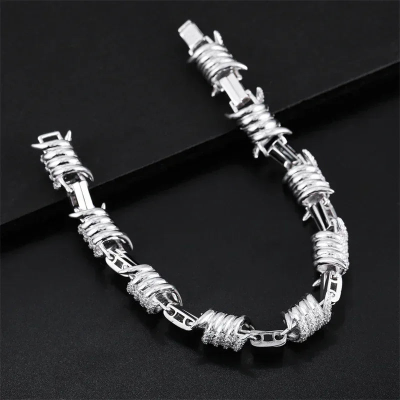 12.3mm Moissanite Cuban Link Necklace | S925 Silver Hip Hop Chain - CaratixJewelry