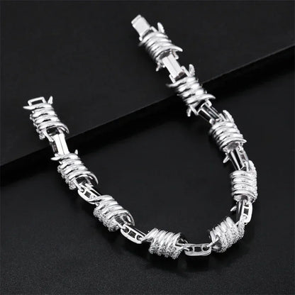 12.3mm Moissanite Cuban Link Necklace | S925 Silver Hip Hop Chain - CaratixJewelry
