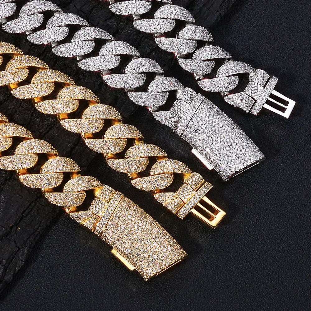 Custom 22mm Bubble Cuban Bracelet | Heavy weight Gold Chain for Rapper - CaratixJewelry