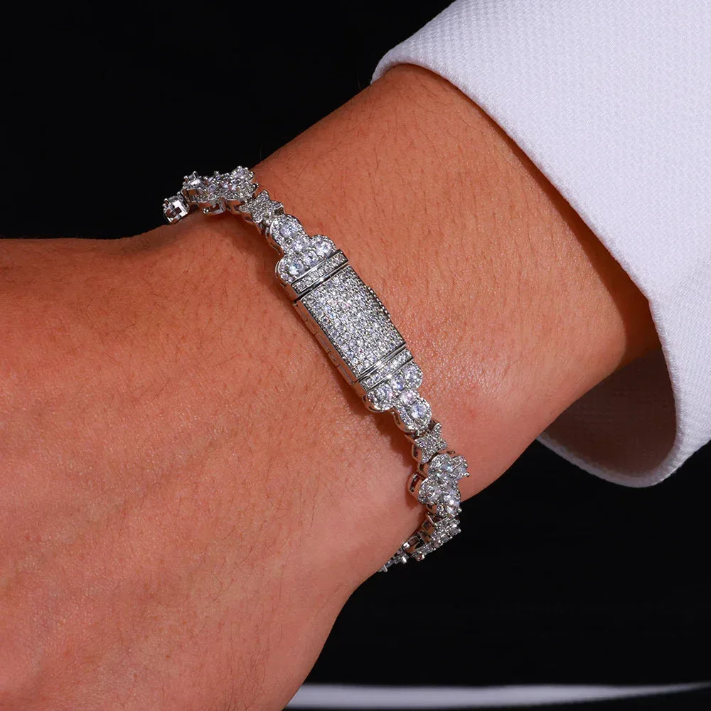 Cross Star Chain Zircon Bracelet Luxury Hip Hop Jewelry for Men & Women | Caratix Jewelry - CaratixJewelry