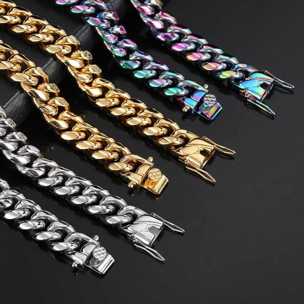 Dragon Head Clasp Stainless Steel Cuban Link Bracelet - CaratixJewelry