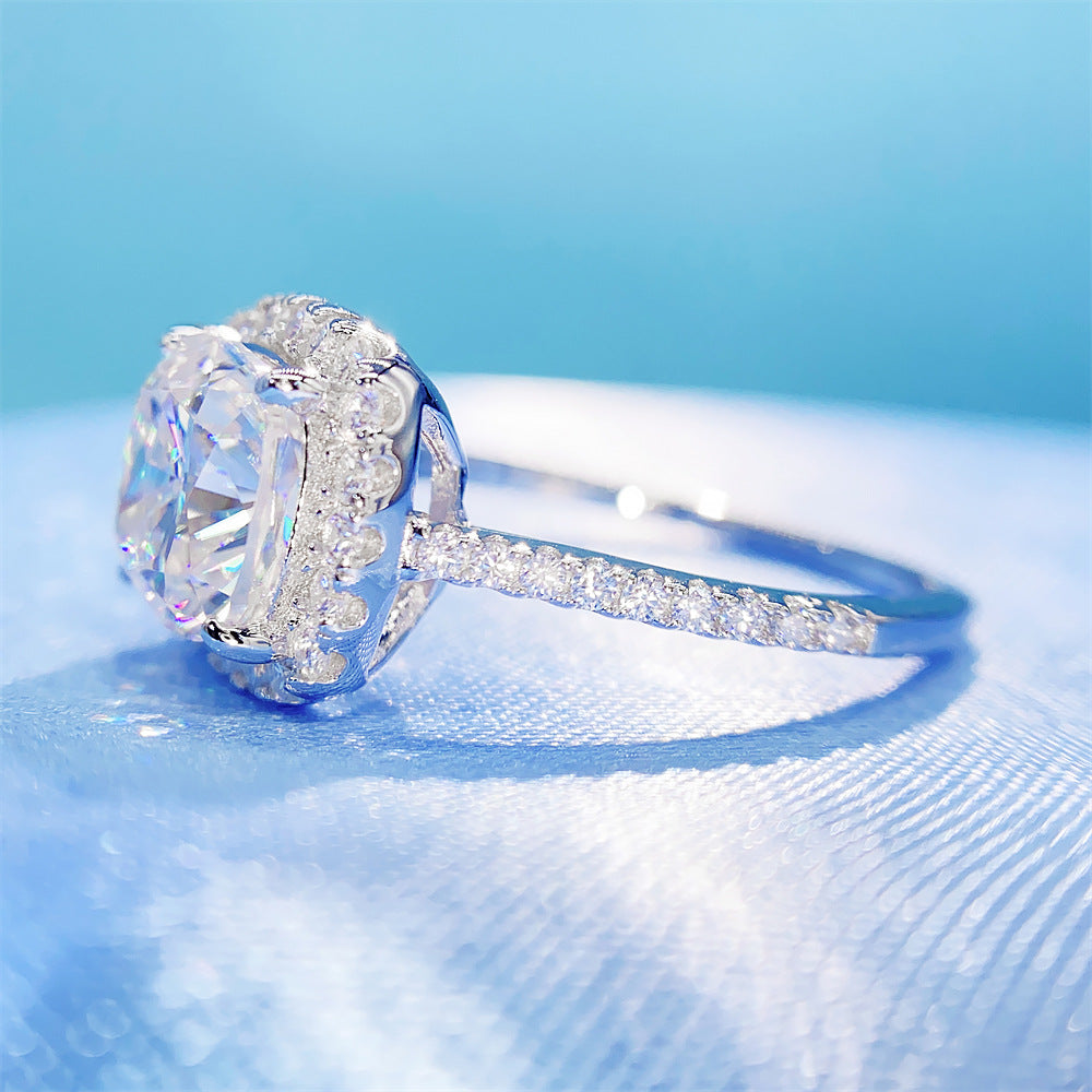 2026 Summer Collection: 2.5 Carat Cushion Cut Moissanite Ring | S925 Silver Ring | Caratix