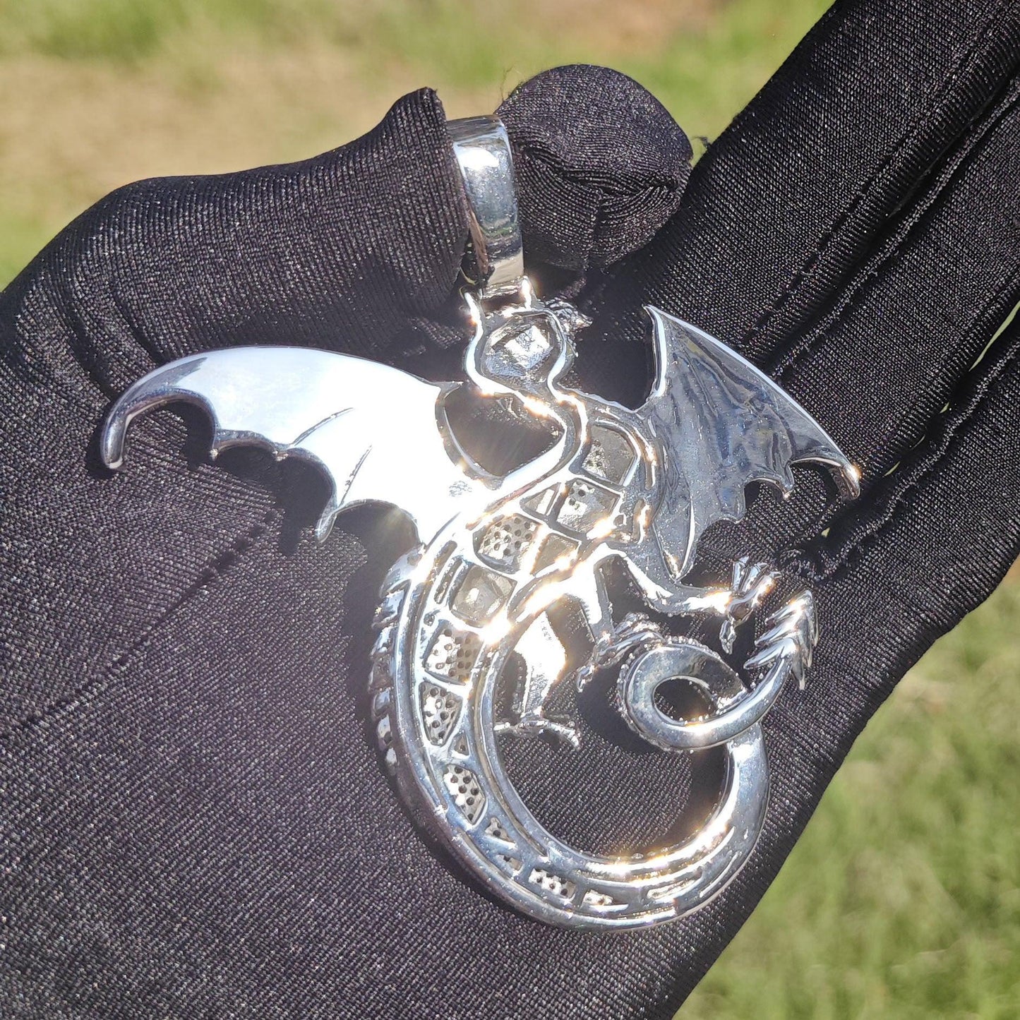 Iced Out Black Dragon Pendant Necklace – Hip Hop CZ Bold Designer Streetwear Jewelry - CaratixJewelry