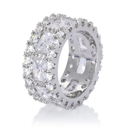 Mixed T Cut Zircon Ring Vintage Men’s Iced Out Jewelry | Caratix Jewelry - CaratixJewelry