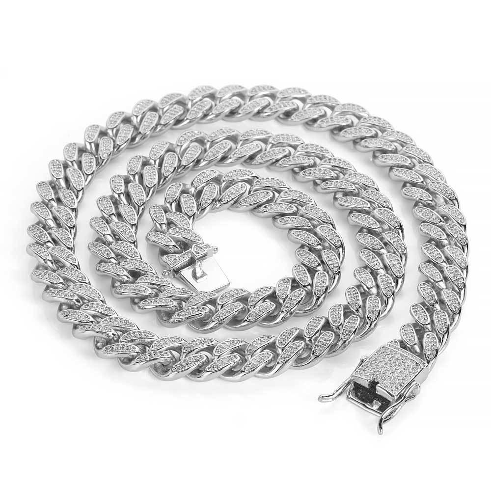 Custom 12mm Double-Row Iced Out Gold Chain Style for Rapper | Necklace & Bracelet | Caratix - CaratixJewelry