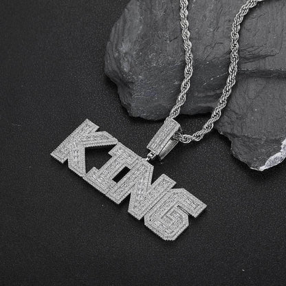 Custom T-Shaped Zircon Letter Pendant Necklace with DIY Design for Men | Caratix Jewelry - CaratixJewelry