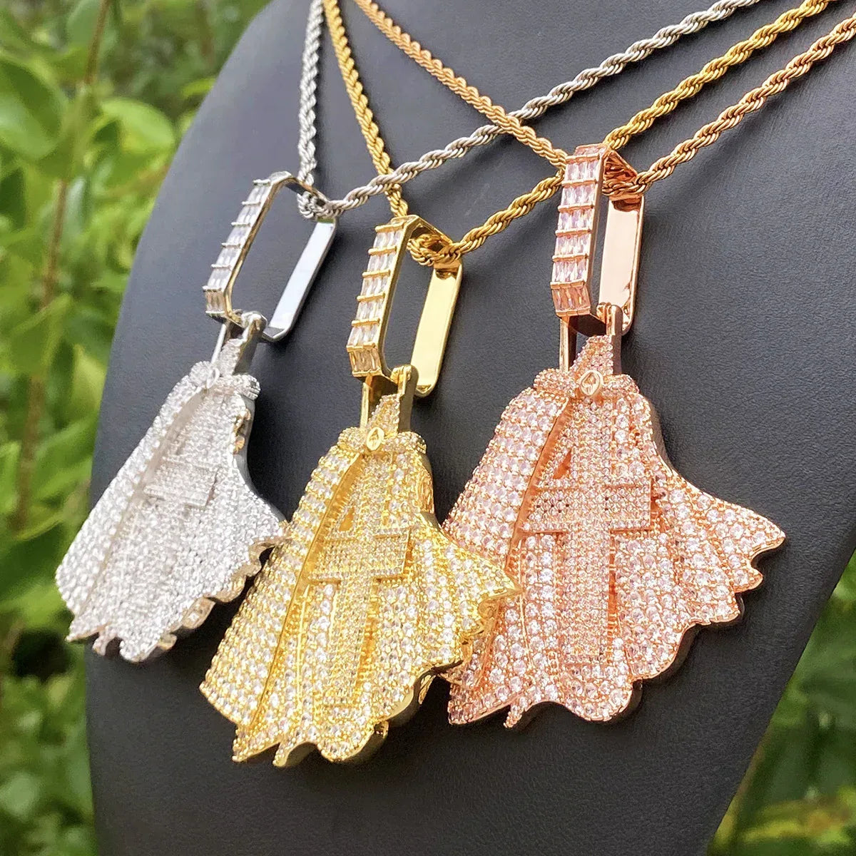 New Drop: Iced Out "Cape Cross" Pendant | Unisex Real Copper CZ Heroic Guardian Necklace - CaratixJewelry