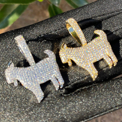 Real Gold Plated G.O.A.T. Pendant | Men's Greatest Of All Time Necklace - CaratixJewelry