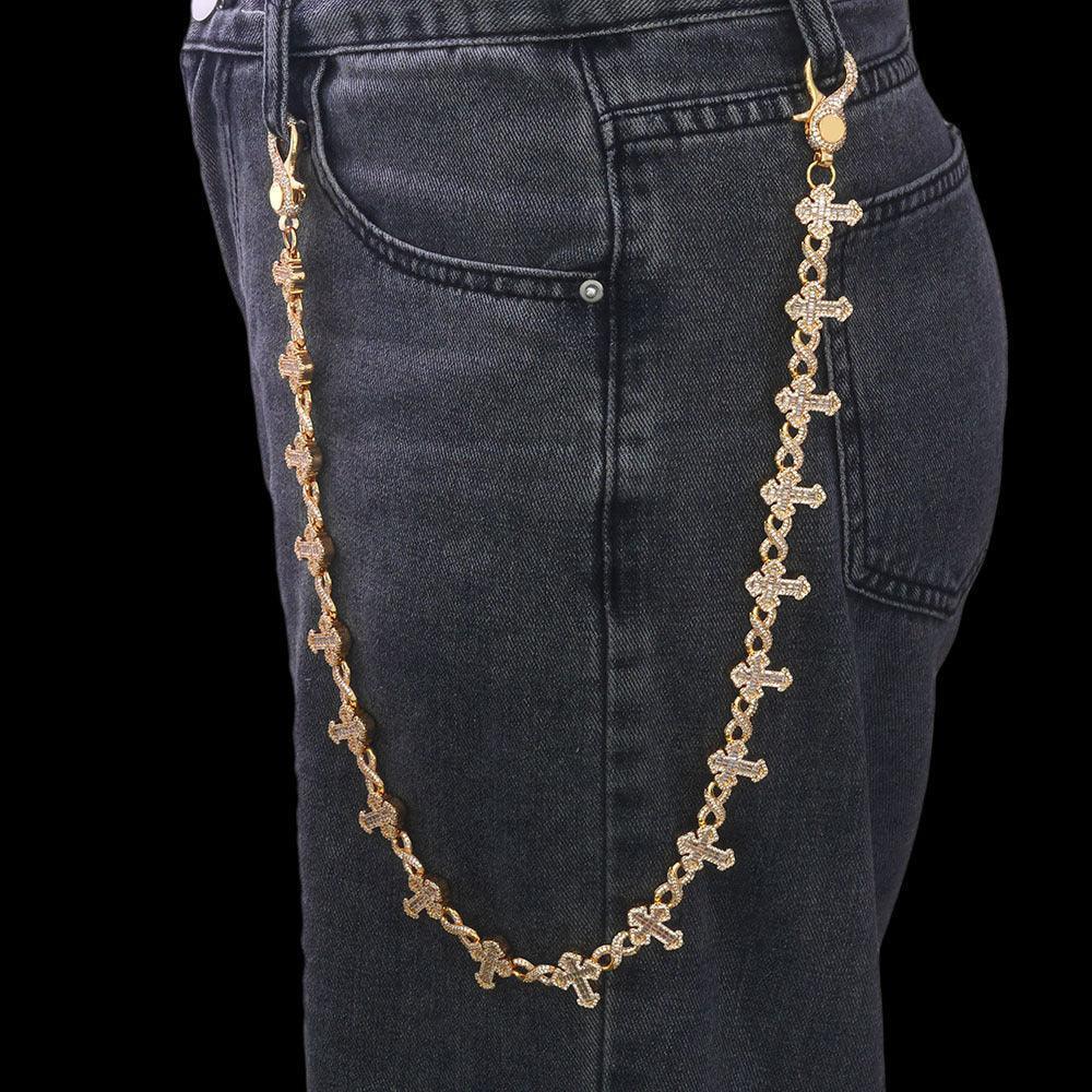 Iced Out Figure 8 Waist Chain Mixed Zircon Rapper Iced Out Chain Style for Women | Caratix Jewelry - CaratixJewelry