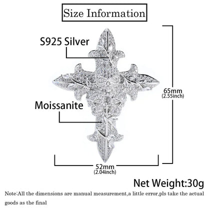 Custom Skull Cross Pendant Necklace Moissanite Hip Hop Jewelry | Caratix Jewelry - CaratixJewelry