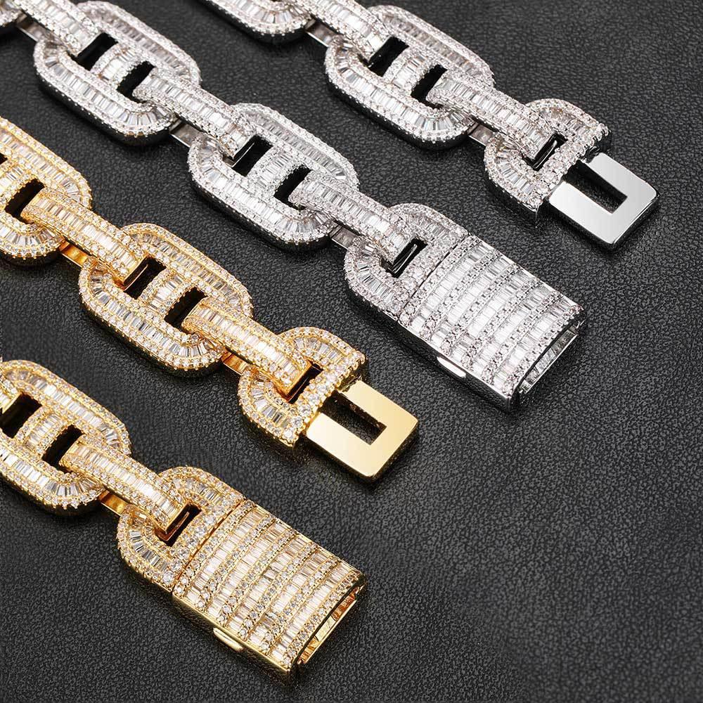 15mm Cuban Chain Necklace with Micro-Pave Zircon - CaratixJewelry