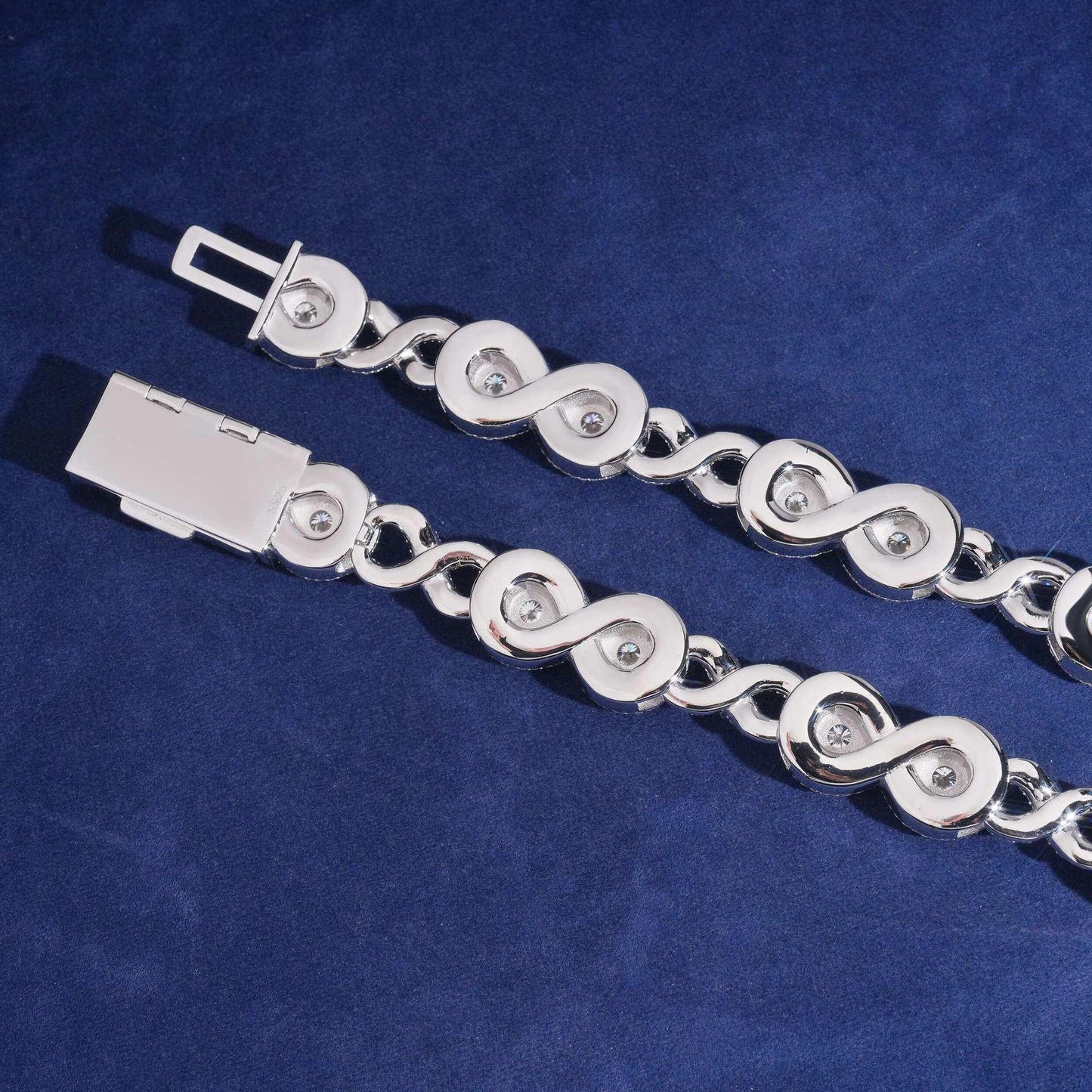 17mm Moissanite “88” Pendant Cuban Link | S925 Silver Men’s Hip Hop Chain - CaratixJewelry