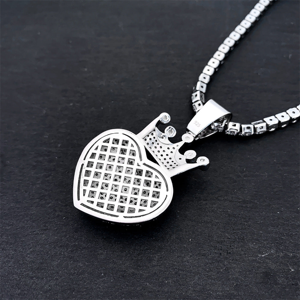 Iced Out Heart Pendant | Men's Gold Plated Hip Hop Heart Charm | Caratix