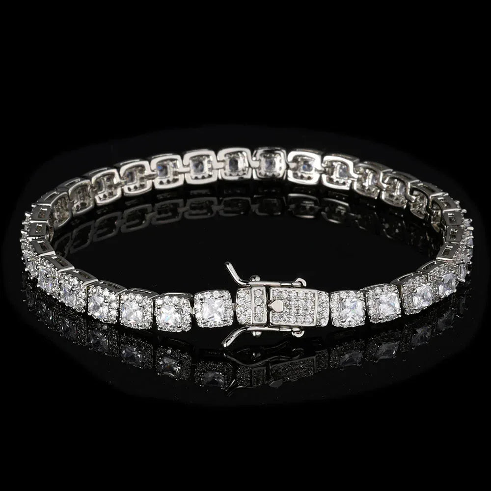 5mm Iced Out Sugar Link Zircon Necklace & Bracelet Hip Hop Jewelry | Caratix - CaratixJewelry