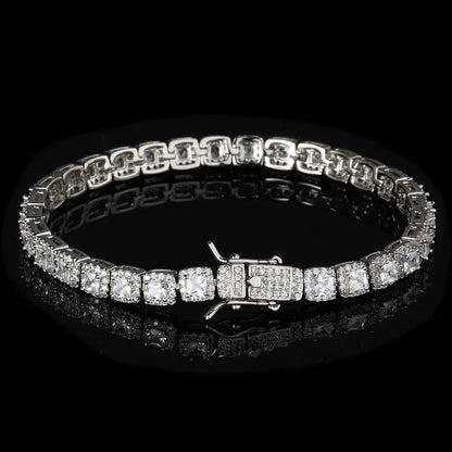 5mm Iced Out Sugar Link Zircon Necklace & Bracelet Hip Hop Jewelry | Caratix - CaratixJewelry