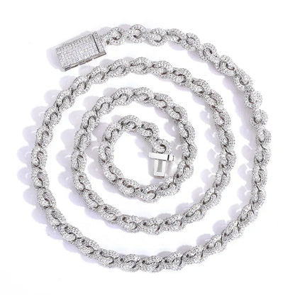 Custom 8mm O-Link Necklace with Fold-over Clasp | Premium Gold Chain for Rapper | Caratix - CaratixJewelry
