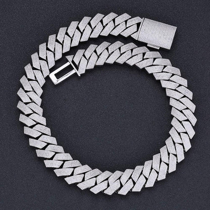 Custom Six-Row Iced Out Cuban Chain | Heavyweight Flip-Clasp - CaratixJewelry
