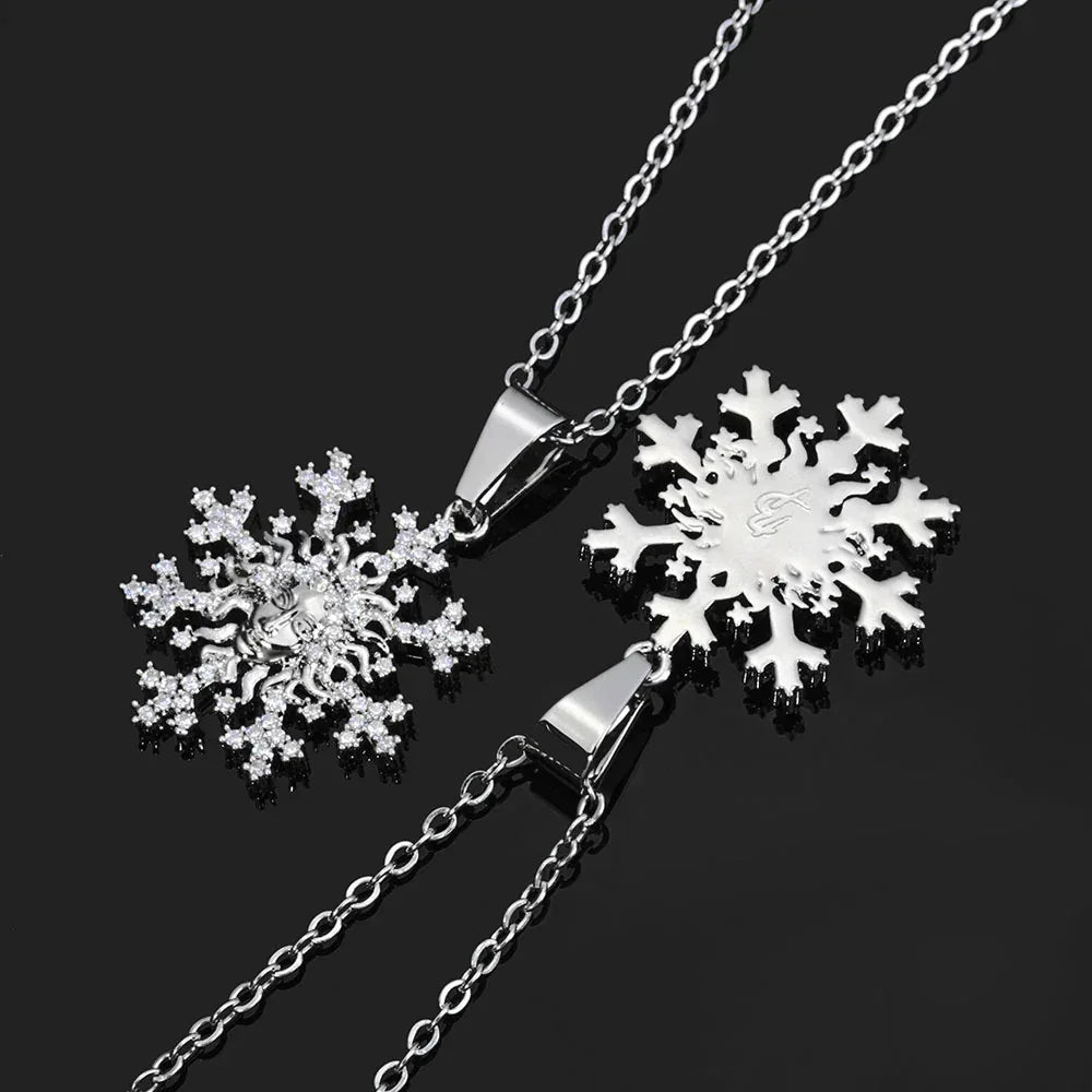 Custom Snowflake Portrait Pendant Necklace for Women | Trendy Hip Hop Jewelry – Caratix Jewelry - CaratixJewelry