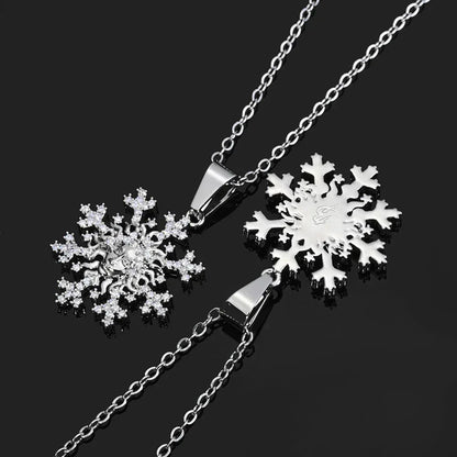 Custom Snowflake Portrait Pendant Necklace for Women | Trendy Hip Hop Jewelry – Caratix Jewelry - CaratixJewelry