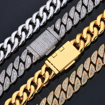 20mm T-Cut Moissanite Cuban Link Chain – Custom S925 Sterling Silver Iced-Out Hip Hop Men’s Streetwear Necklace - CaratixJewelry