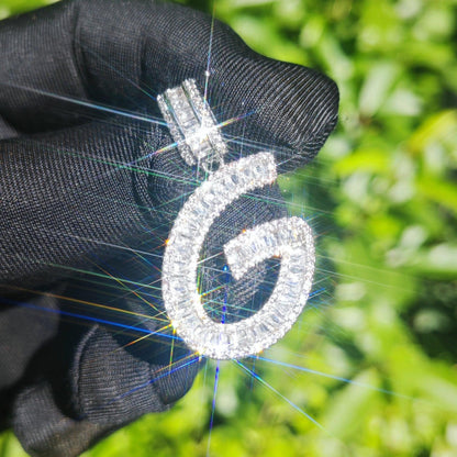 T Letter Single Row Pendant | CZ Iced Out Hip Hop Streetwear Trendy Necklace - CaratixJewelry