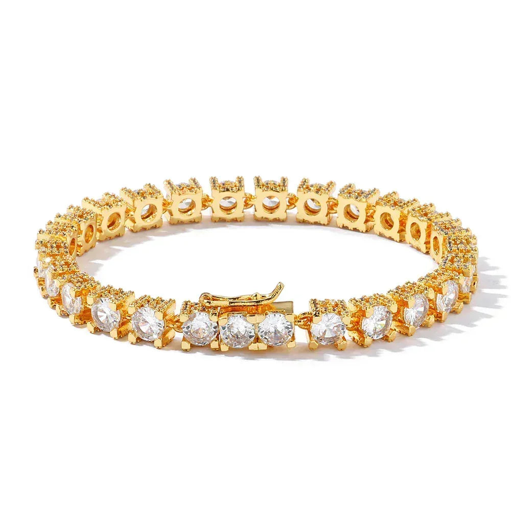 Custom 6mm Zircon Tennis Bracelet Hip Hop Bling for Men | Caratix - CaratixJewelry
