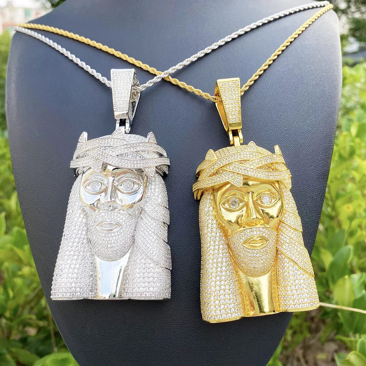 Iced Out "Street Sage" Old Man Pendant | Men's Micro Pave CZ "Godfather" Necklace - CaratixJewelry