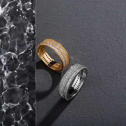 Unisex Iced Out Hip Hop Ring | Full Zirconia Fashion Band | Caratix