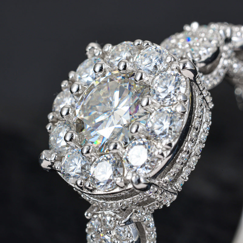 Emerald Cut Moissanite Ring S925 Silver Hip Hop | Caratix