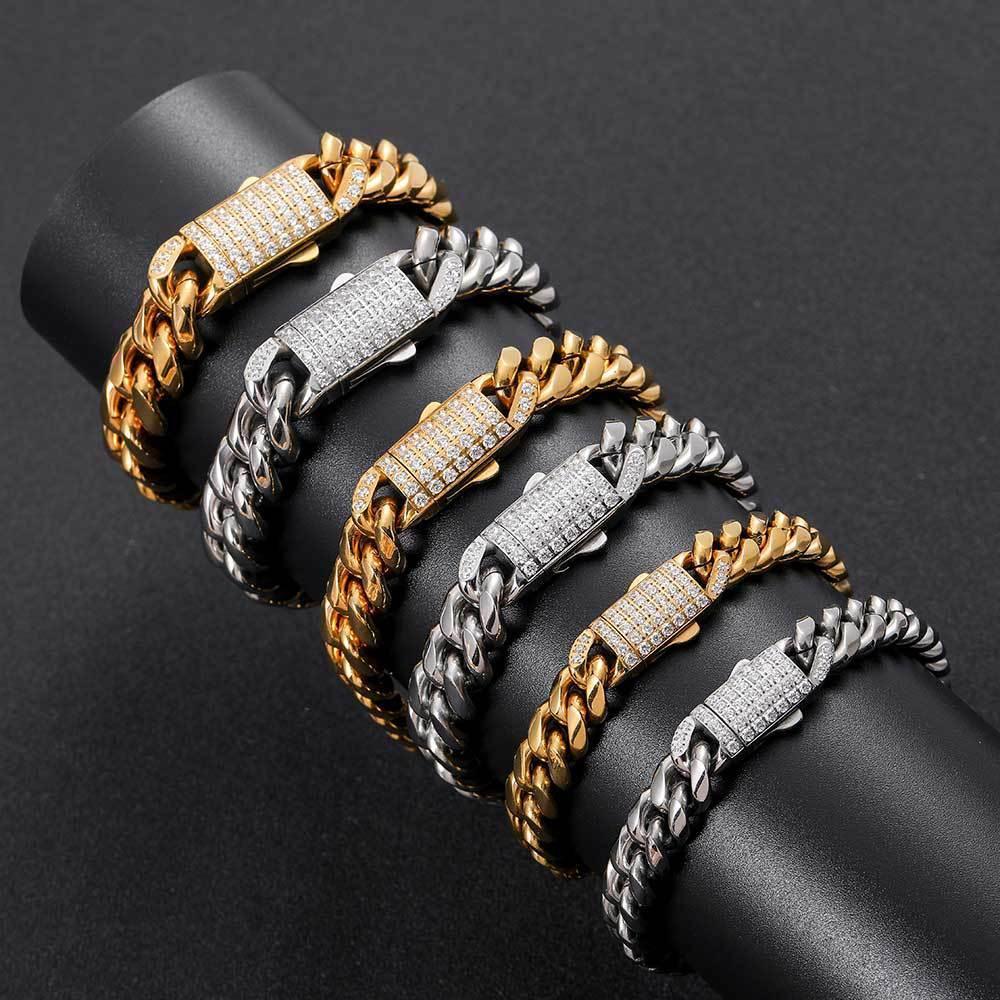 Rounded Tight Cuban Chain Bracelet Stainless Steel for Men | Caratix Jewelry - CaratixJewelry