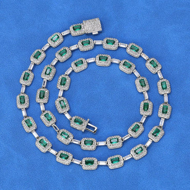 Colorful Gemstone Zircon Necklace Iced Out Jewelry | Caratix Jewelry - CaratixJewelry