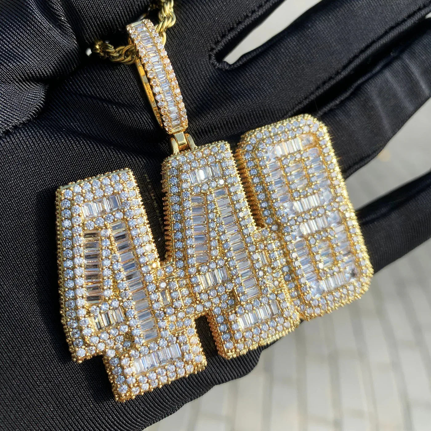 Iced Out 448 Number Pendant | CZ Micro-Pave Hip Hop Streetwear Necklace - CaratixJewelry