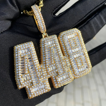 Iced Out 448 Number Pendant | CZ Micro-Pave Hip Hop Streetwear Necklace - CaratixJewelry