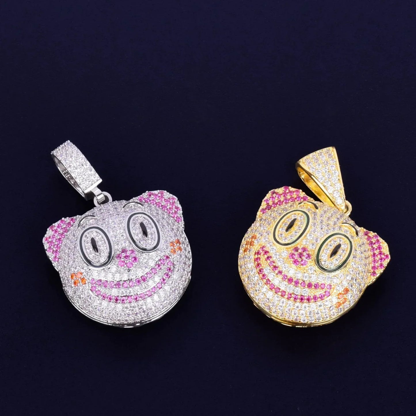 Men's Evil Clown Necklace | Premium Copper CZ "Laugh Now Cry Later" Jewelry Caratix - CaratixJewelry