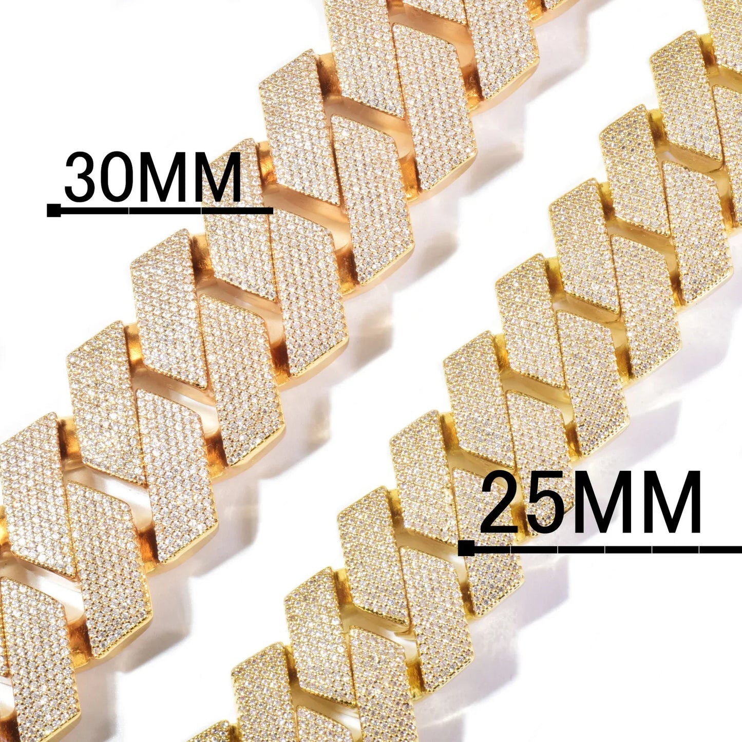 25mm Iced Out Cuban Chain Necklace - CaratixJewelry