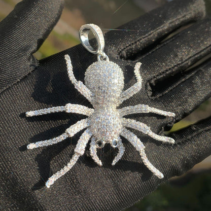 Iced Out Spider Pendant Necklace | CZ Hip Hop Unisex Streetwear Jewelry - CaratixJewelry