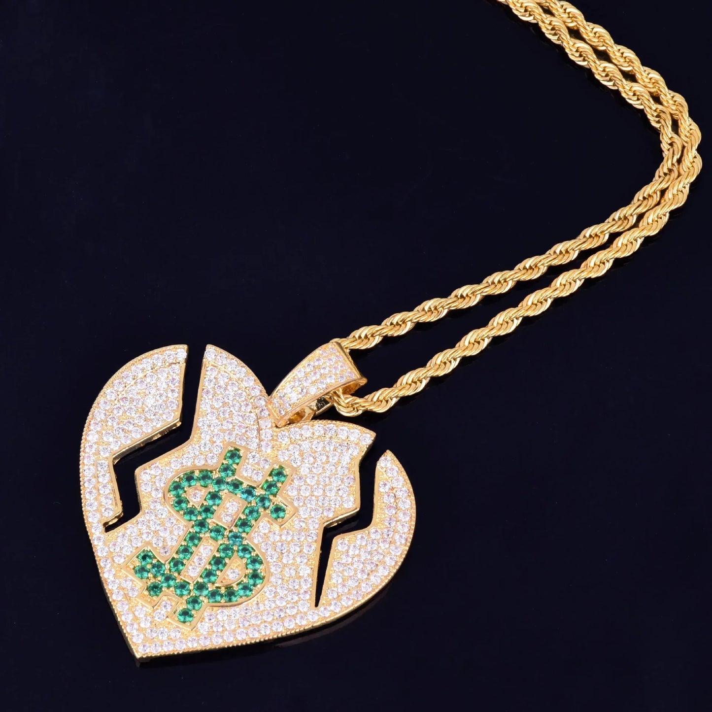Men's Real 18K Gold Plated Money Love Necklace Caratix - CaratixJewelry