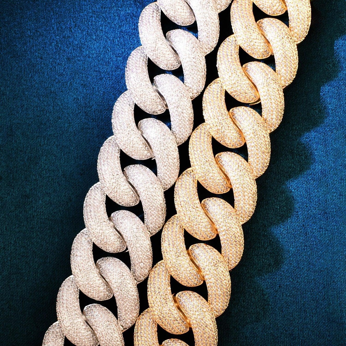 25mm Iced Out Bubble Cuban Chain Necklace with Copper & Zircon - CaratixJewelry