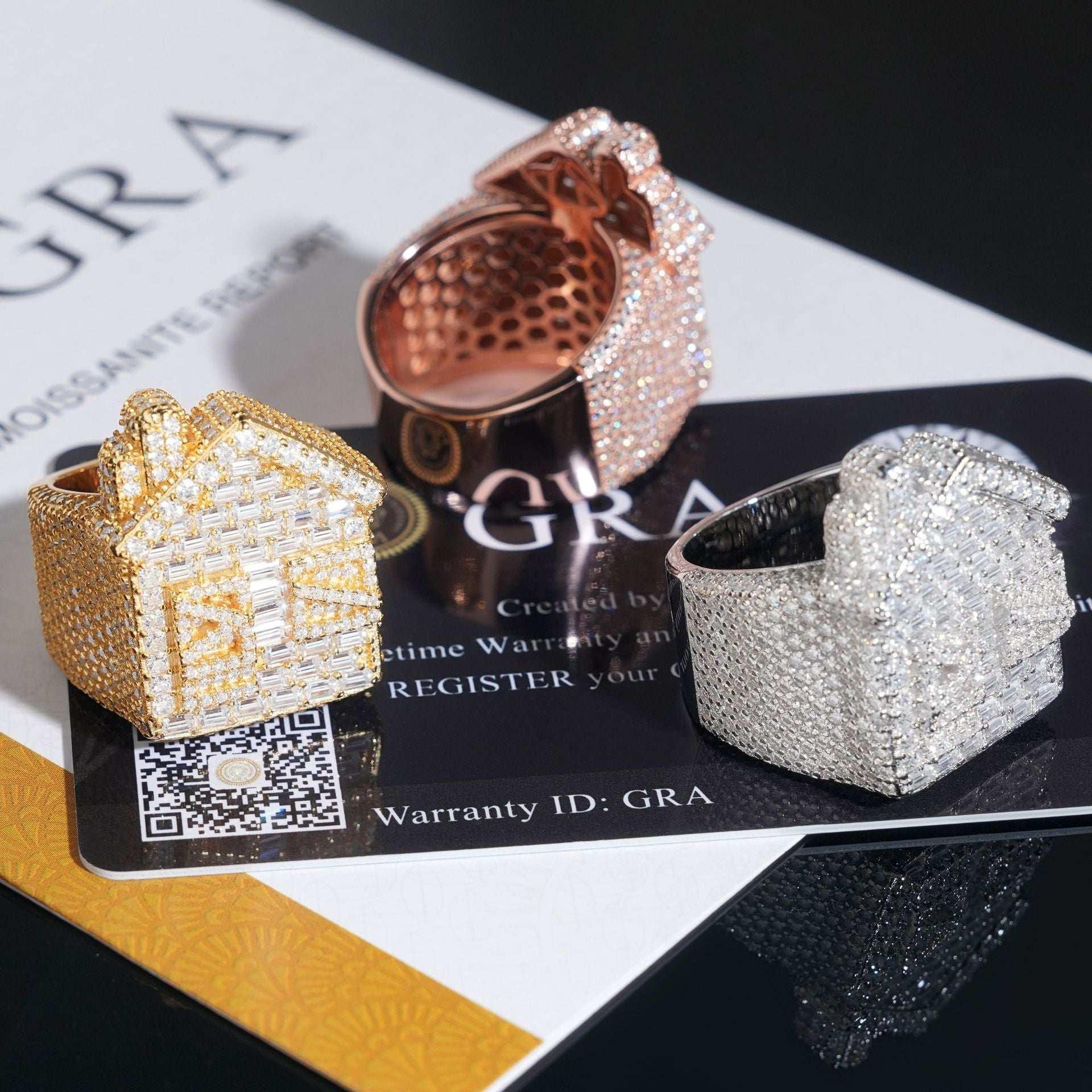 D-Color Moissanite Hip Hop Ring | 925 Silver Trendy Iced Out Jewelry Series - CaratixJewelry