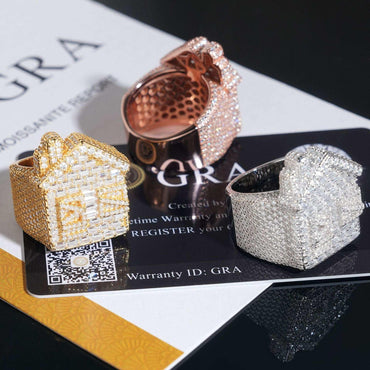 D-Color Moissanite Hip Hop Ring | 925 Silver Trendy Iced Out Jewelry Series - CaratixJewelry