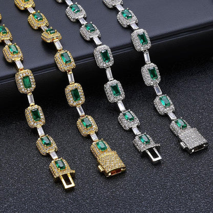Emerald Zircon Colorful Gemstone Bracelet Luxury Jewelry for Women | Caratix Jewelry - CaratixJewelry