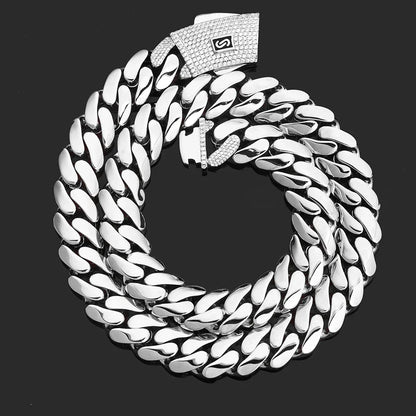 Polished Cuban Chain Necklace 14K Gold Tone Hip Hop Jewelry for Men | Caratix Jewelry - CaratixJewelry