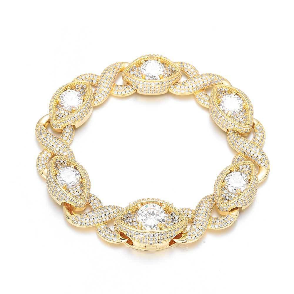 Infinity Eye Zircon Cuban Link Bracelet Luxury Hip Hop Jewelry - CaratixJewelry